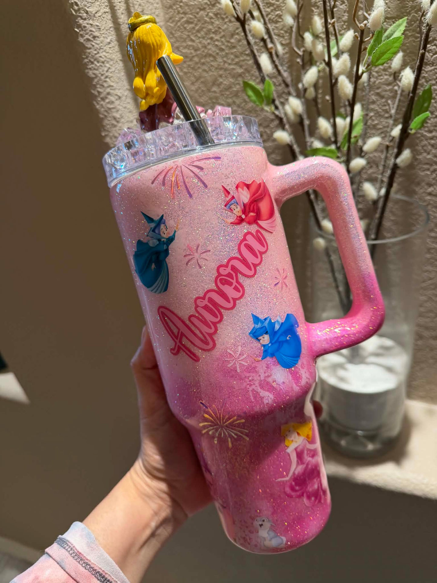 40 oz Aurora, Sleeping Beauty, Disney.Glitter Tumbler