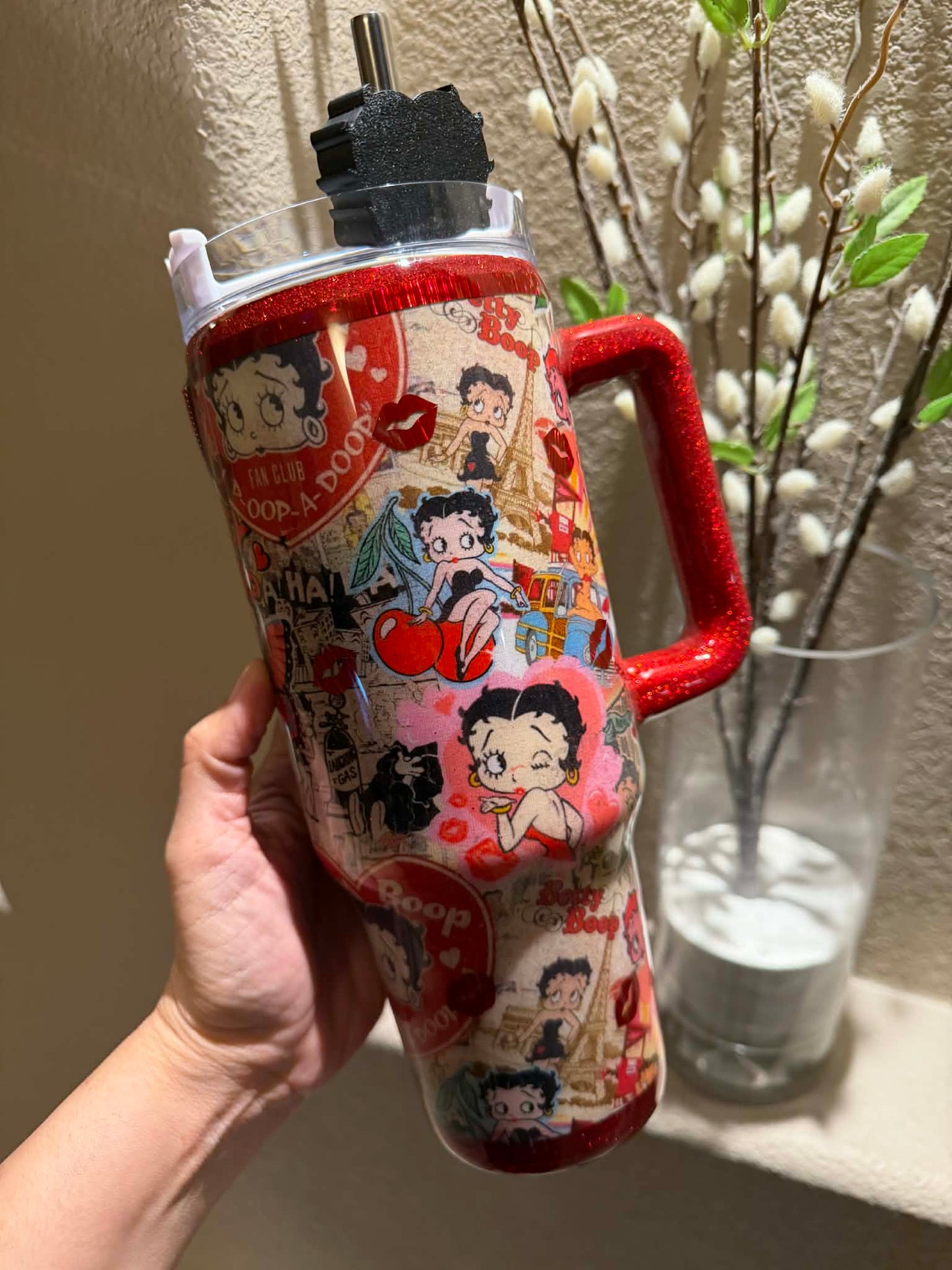 40oz Betty Boop Themed Tumbler