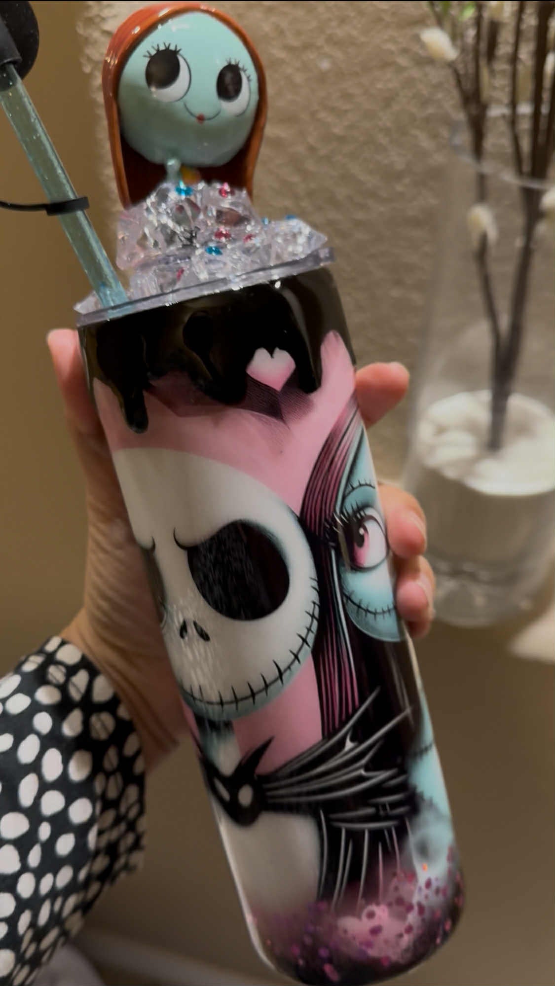 20oz Sally and Jack Skeleton-Themed Tumbler