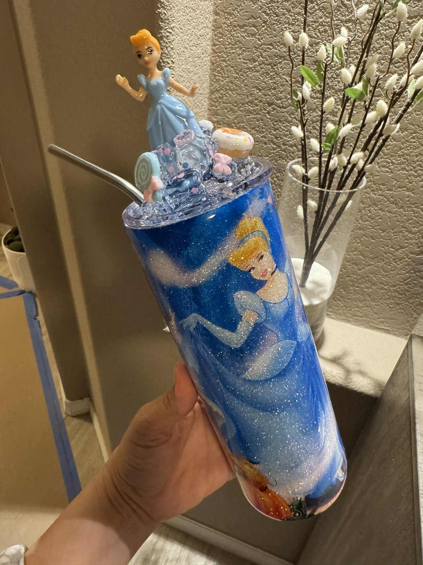 20oz Cinderella Glitter Tumbler