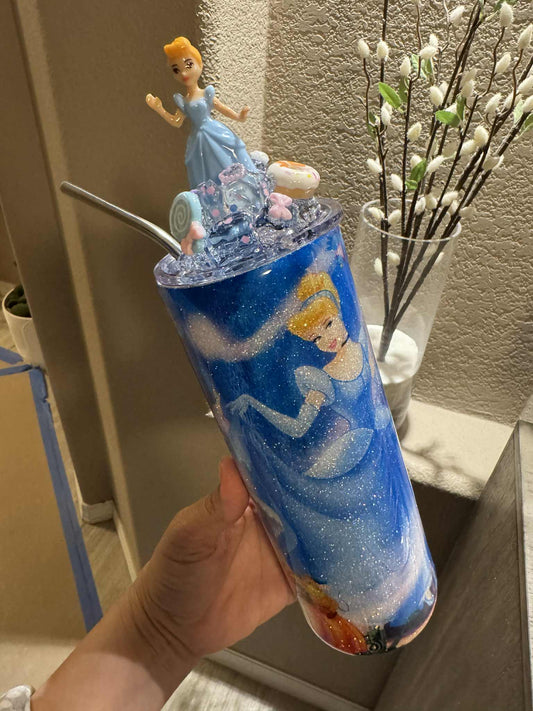 20oz Cinderella Glitter Tumbler