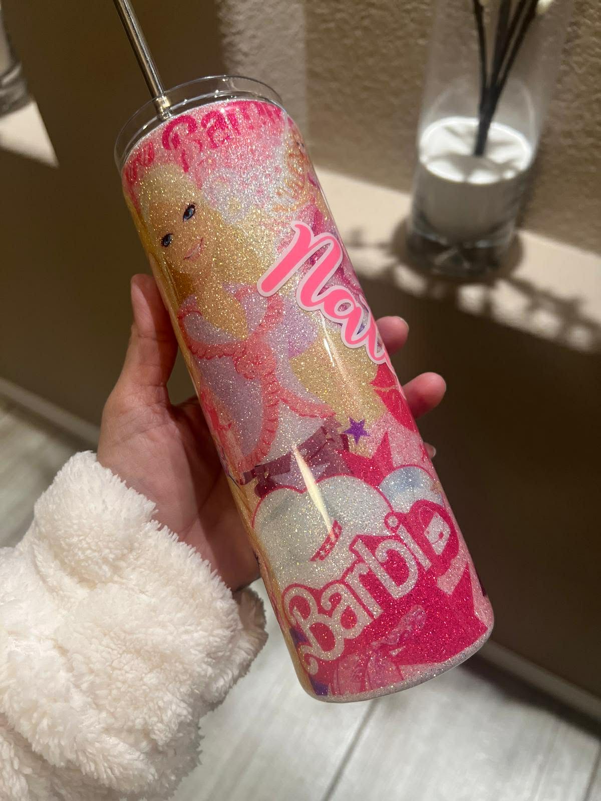20 oz Barbie Themed Tumbler