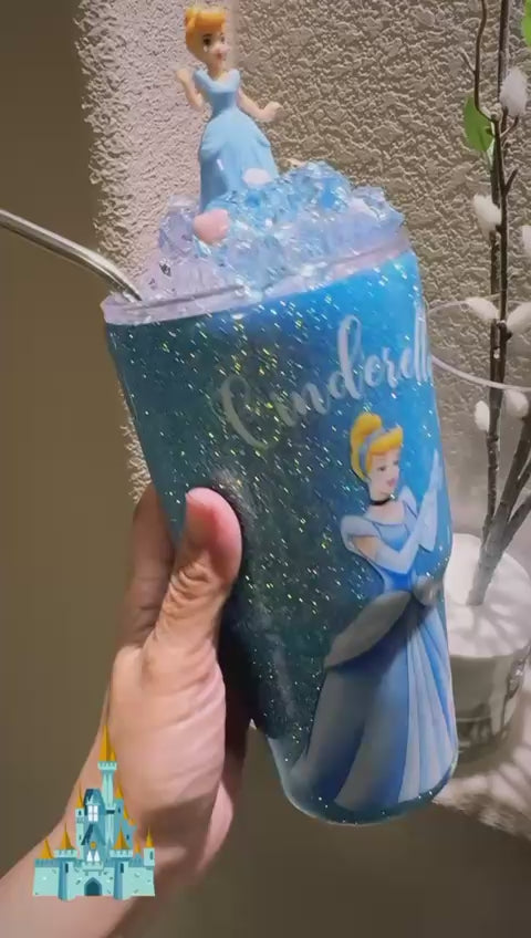 30oz Cinderella Glitter Tumbler