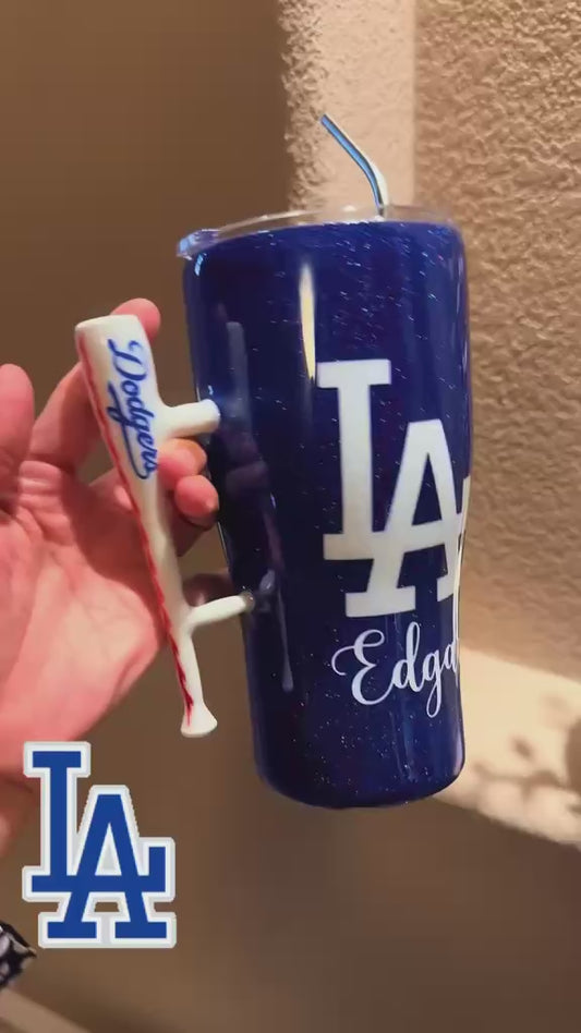 30 oz Dodgers LA Glitter Tumbler