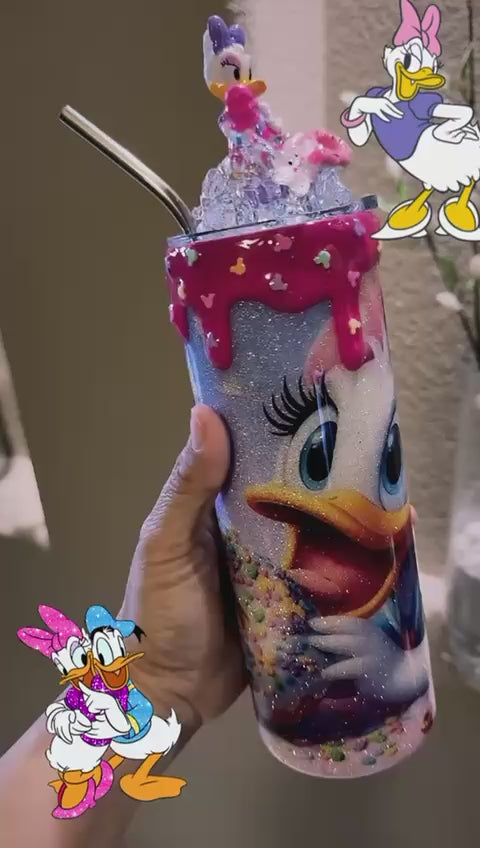 20 oz Daisy Duck Themed Tumbler
