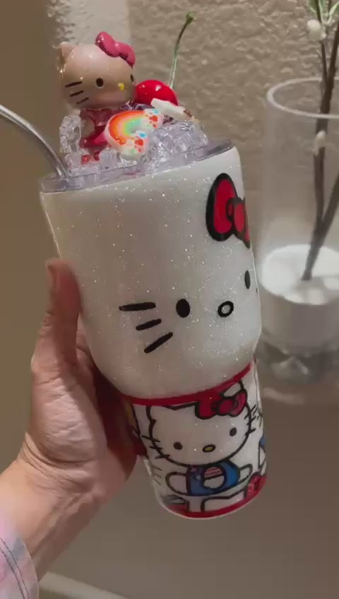 30 oz  Hello Kitty Glitter Tumbler