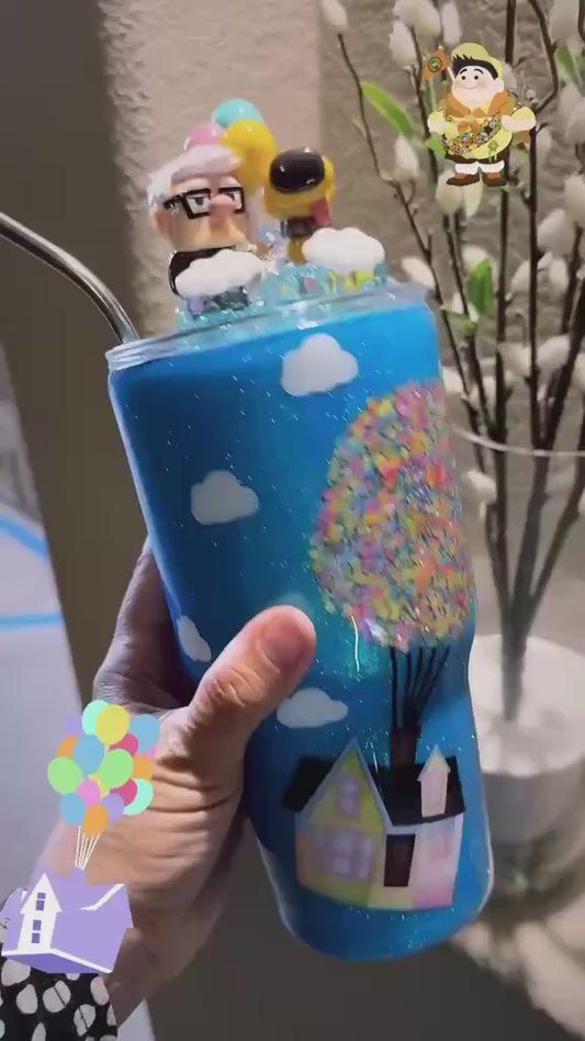30 oz UP Movie Glitter Tumbler