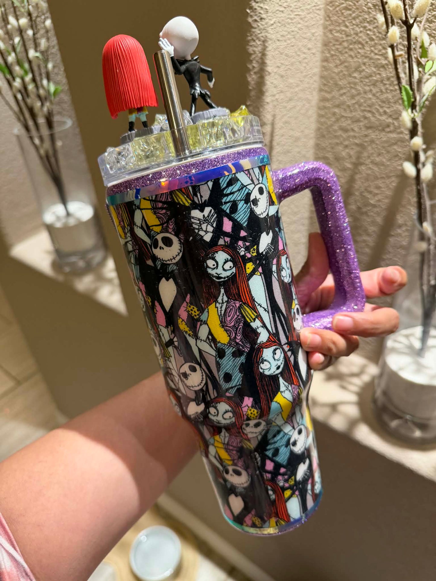 40oz   Jack Skellington Glitter Tumbler