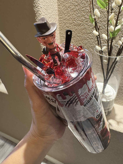 20 oz Freddy Krueger Halloween-Themed Tumbler
