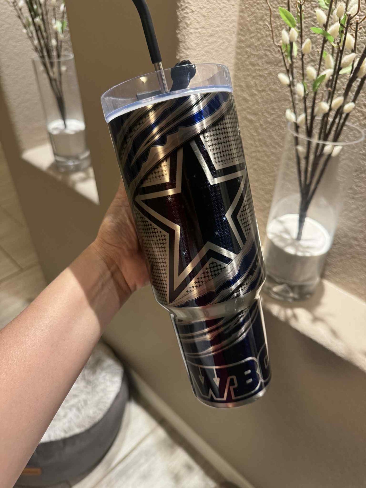 40 oz Dallas Cowboys  Tumbler Stain steels