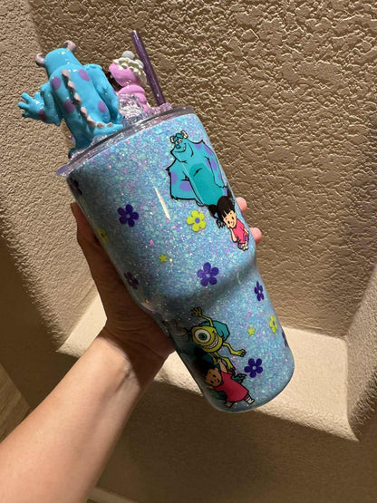 30 oz Monsters Inc Glitter Tumbler
