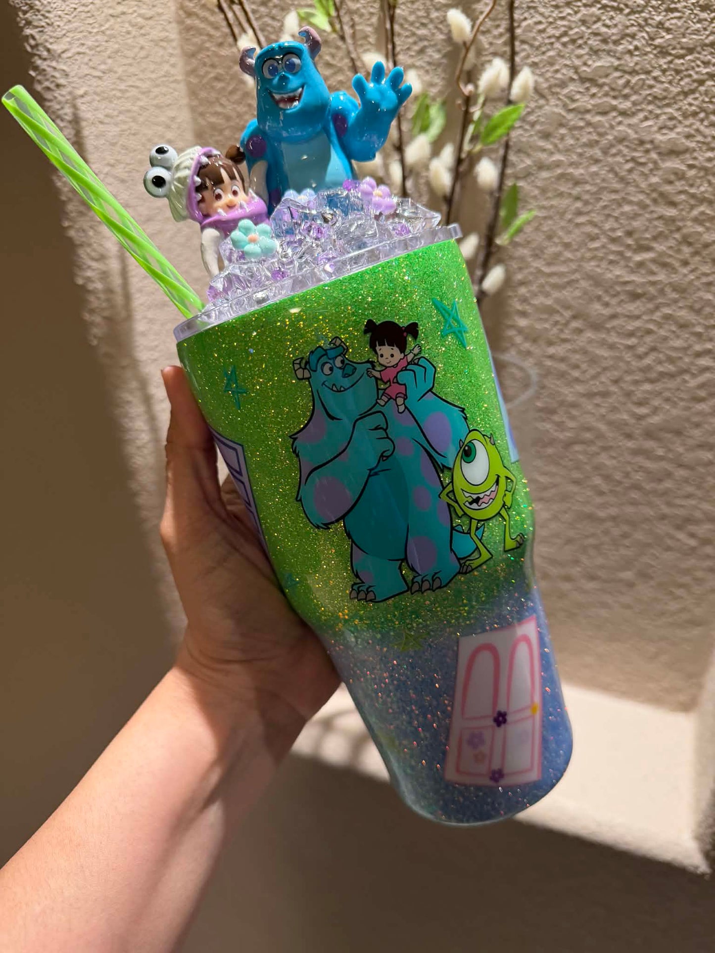 30 oz Monsters Inc Glitter Tumbler