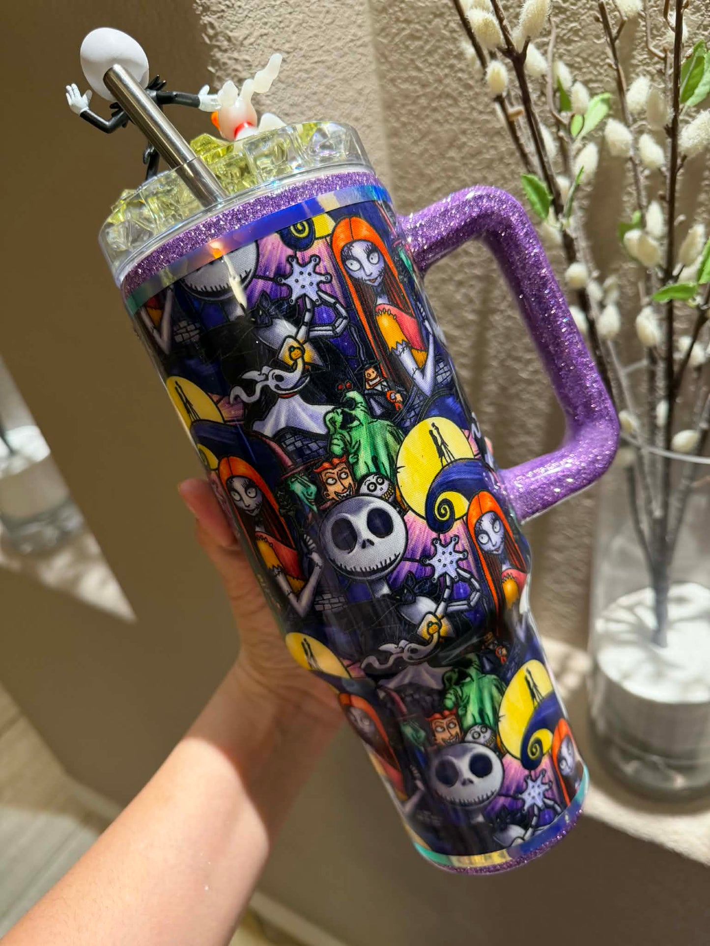 40oz   Jack Skellington Glitter Tumbler