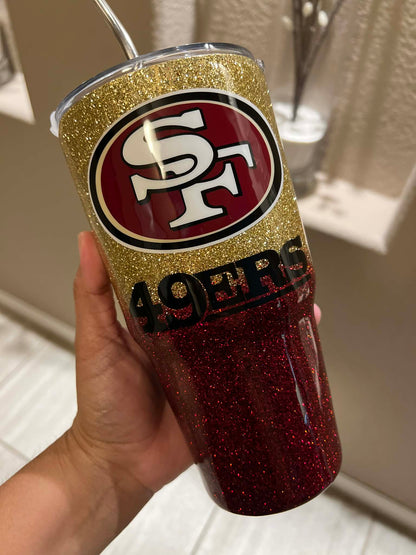 30 oz 49ers San Francisco Glitter Tumbler