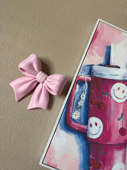3D Pink Wall Bow Decor