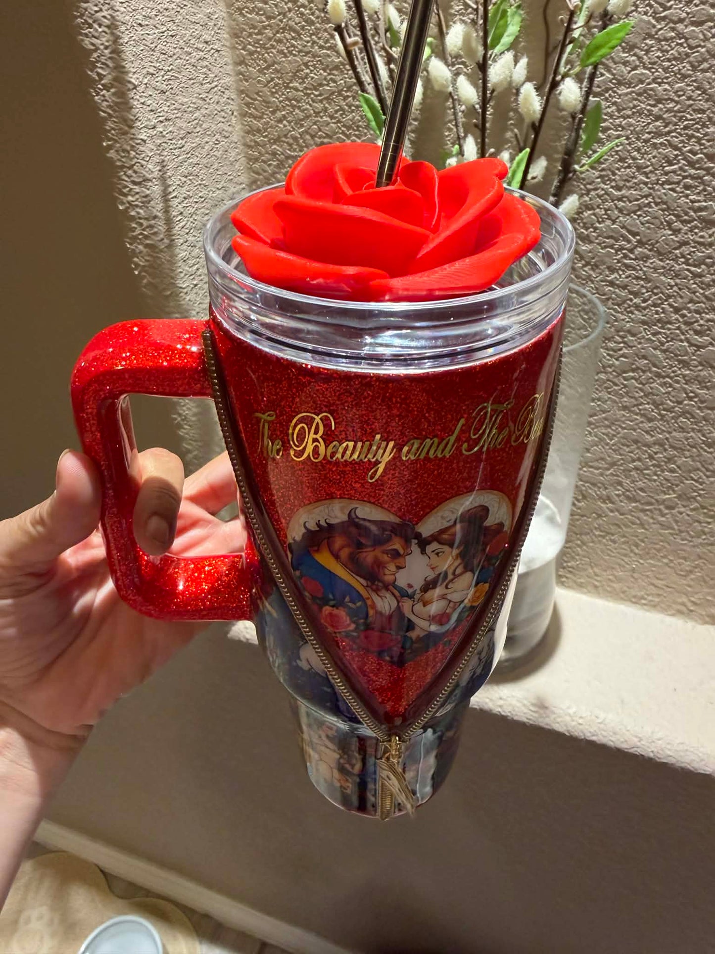 40oz Beauty in the Best Glitter Tumbler