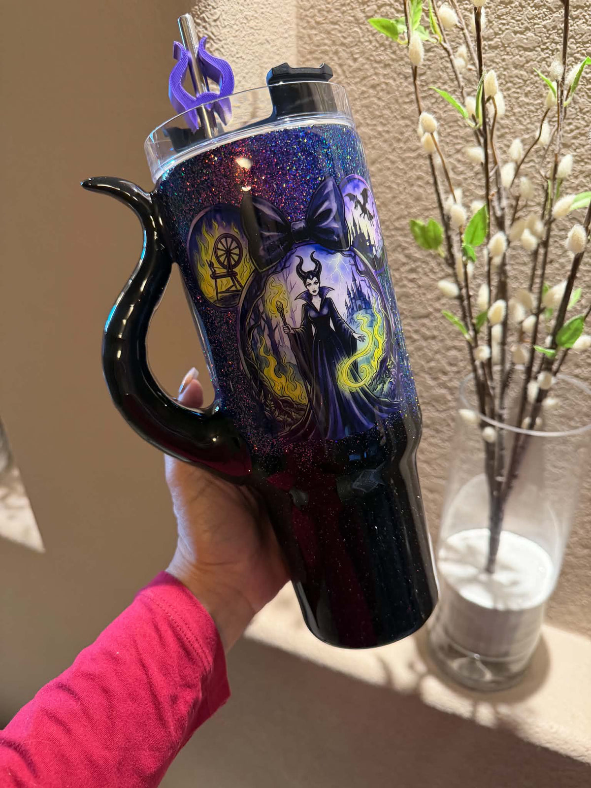 40 oz Maleficent-Themed Tumbler Black