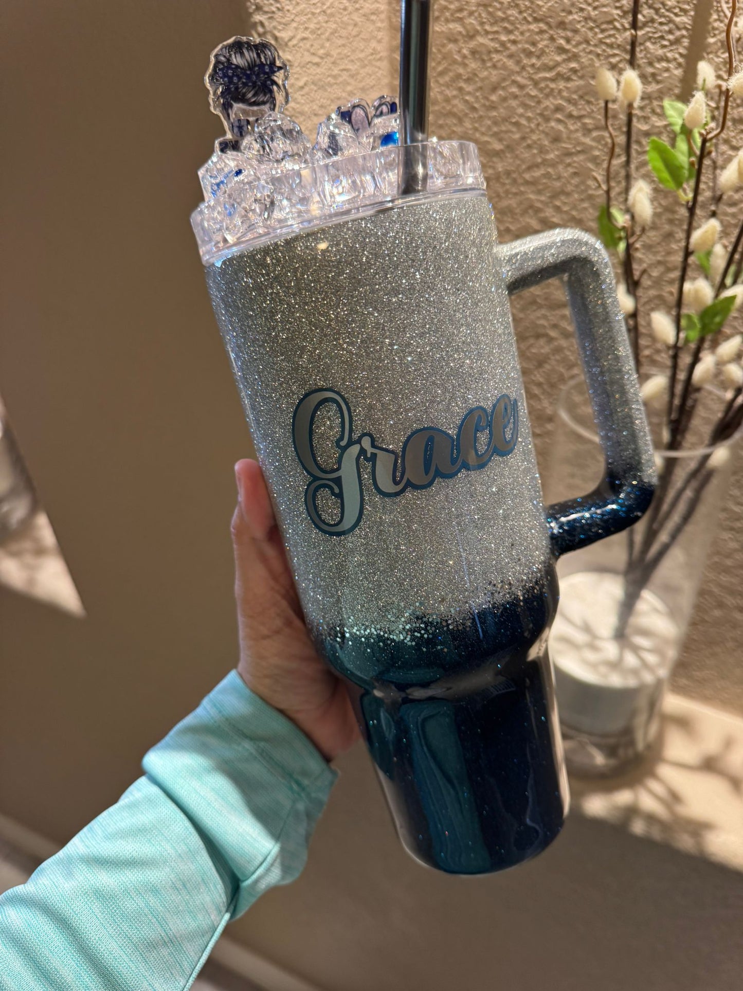 40 oz Dallas Cowboys Glitter Tumbler