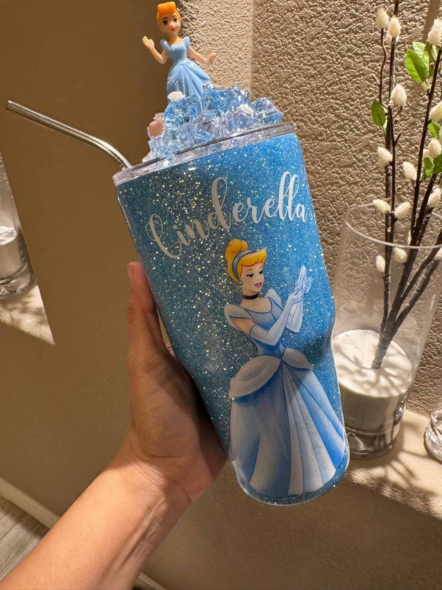 30oz Cinderella Glitter Tumbler
