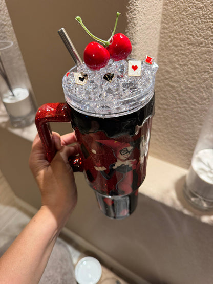 40 oz Harley Quinn Glitter Tumbler