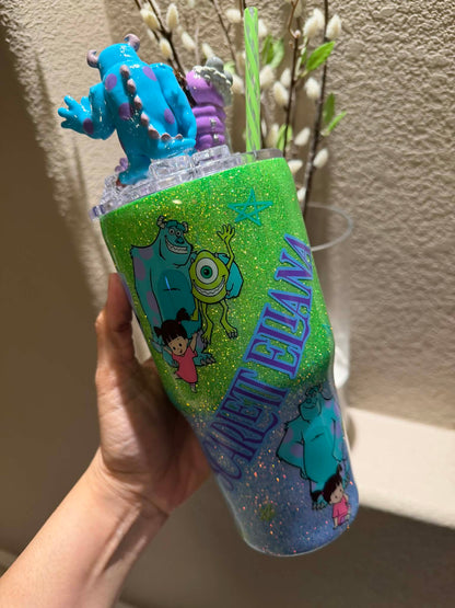 30 oz Monsters Inc Glitter Tumbler