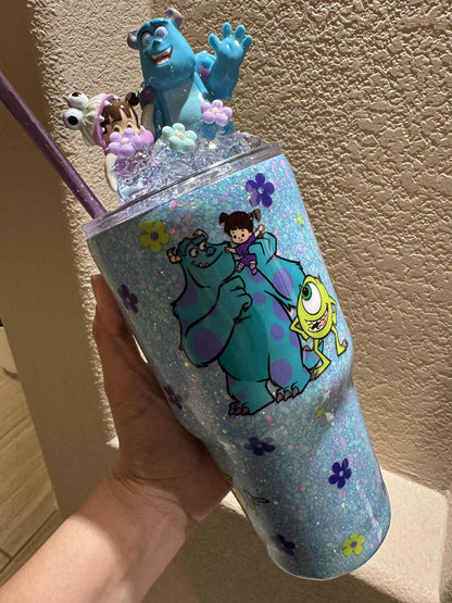 30 oz Monsters Inc Glitter Tumbler