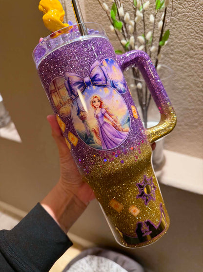40 oz girl with long hair Tumbler