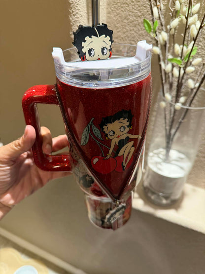 40oz Betty Boop Themed Tumbler