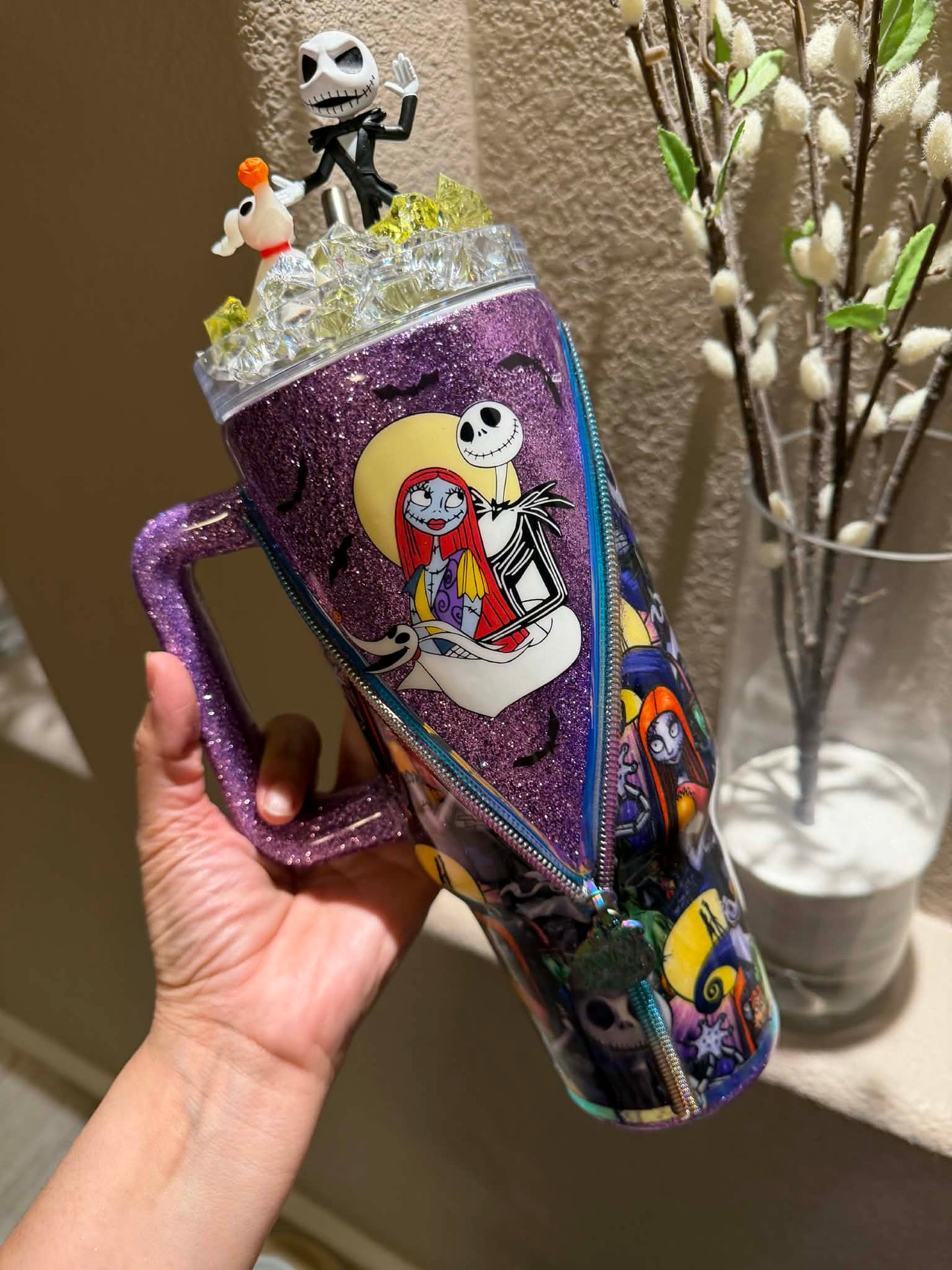 40oz   Jack Skellington Glitter Tumbler