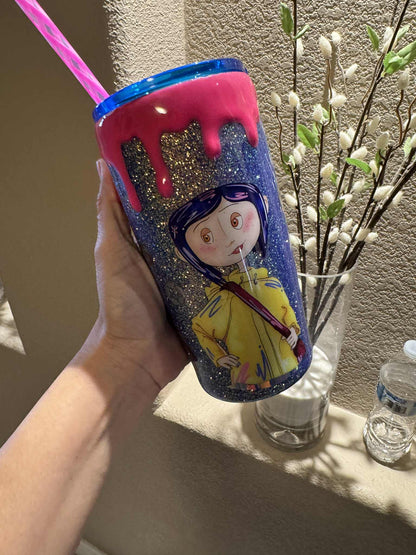 20oz Coraline-Themed Tumbler