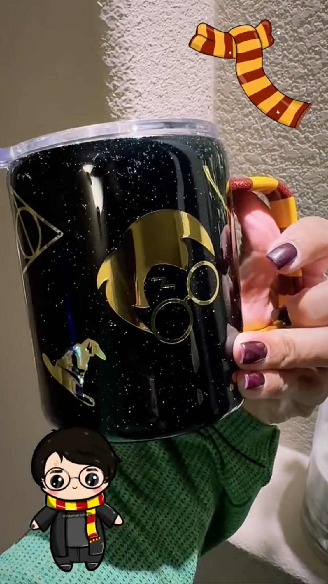 12 oz Harry Potter Glitter cup