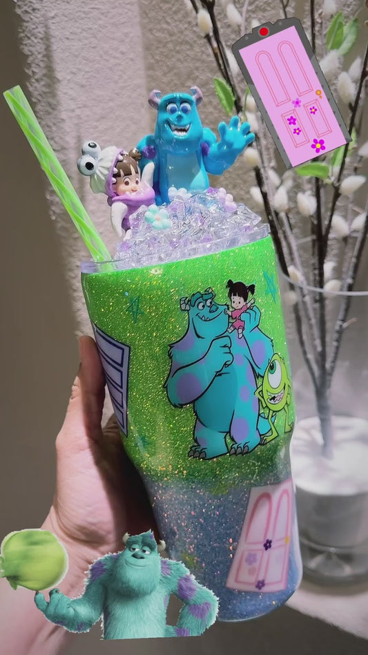 30 oz Monsters Inc Glitter Tumbler