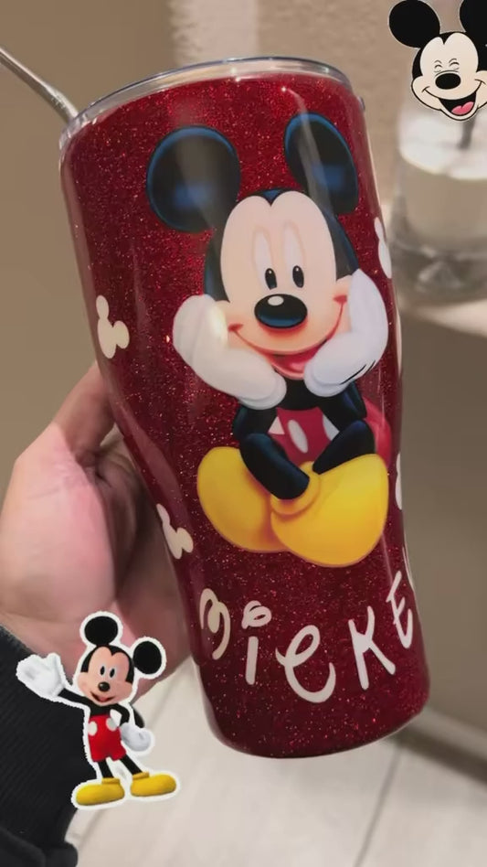 30 oz Mickey Mouse Glitter Tumbler