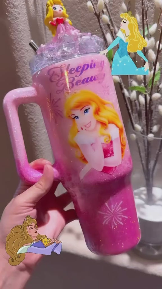 40 oz Aurora, Sleeping Beauty, Disney.Glitter Tumbler