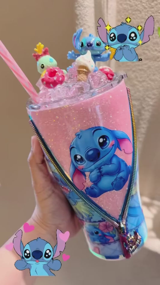 30 oz Stitch tumbler, Glitter Tumbler