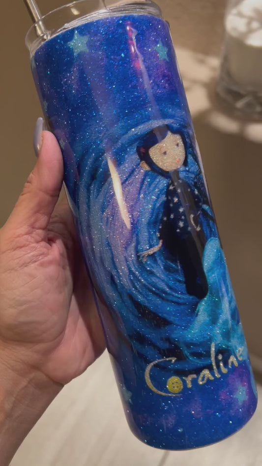 20 oz Coraline Themed Tumbler