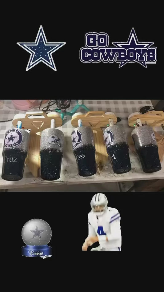 30oz Dallas Cowboys Glitter Tumbler