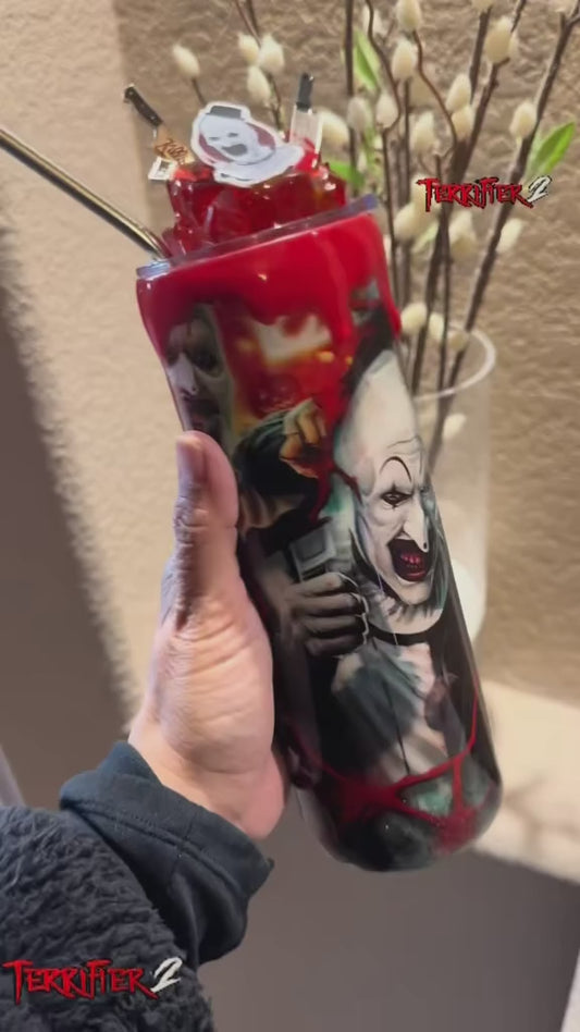 20 oz Terrifier Halloween-Themed Tumbler