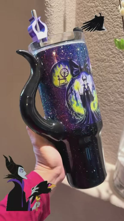 40 oz Maleficent-Themed Tumbler Black
