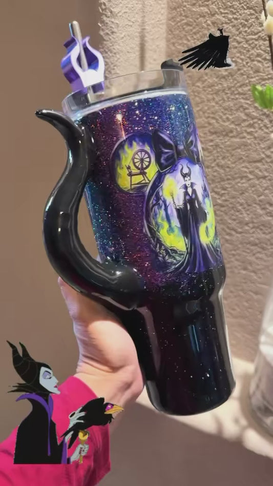 40 oz Maleficent-Themed Tumbler Black