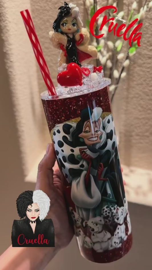 20 oz Cruella de Vil -Themed Sublimination Tumbler