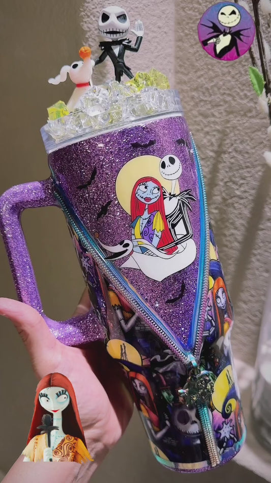 40oz   Jack Skellington Glitter Tumbler