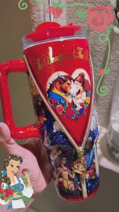 40oz Beauty in the Best Glitter Tumbler
