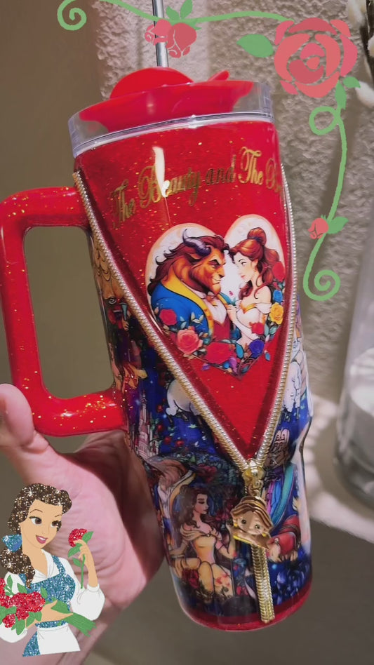40oz Beauty in the Best Glitter Tumbler