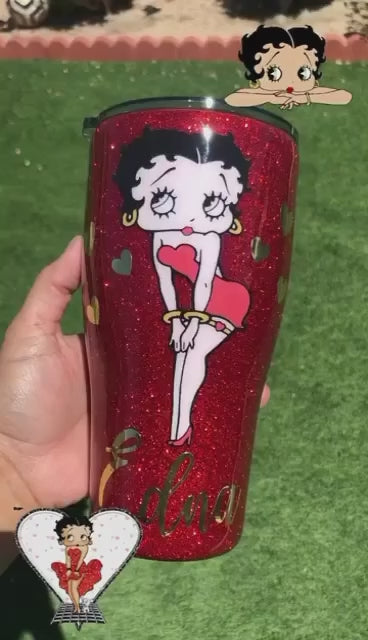 30oz Betty Boop Themed Tumbler