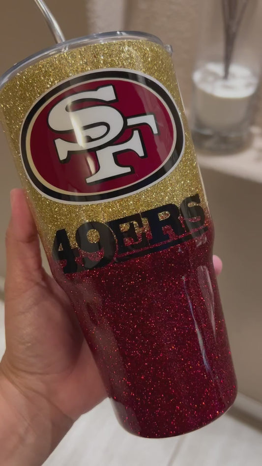 30 oz 49ers San Francisco Glitter Tumbler