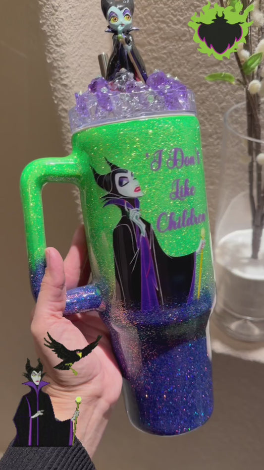 40 oz Maleficent-Themed Tumbler