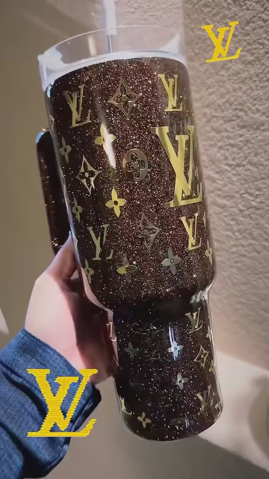 40oz LV Glitter Tumbler