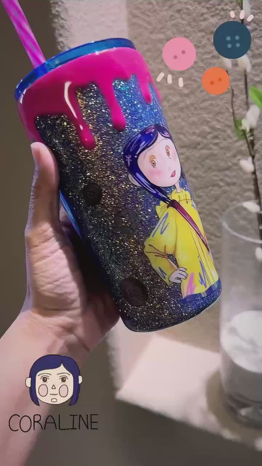 20oz Coraline-Themed Tumbler