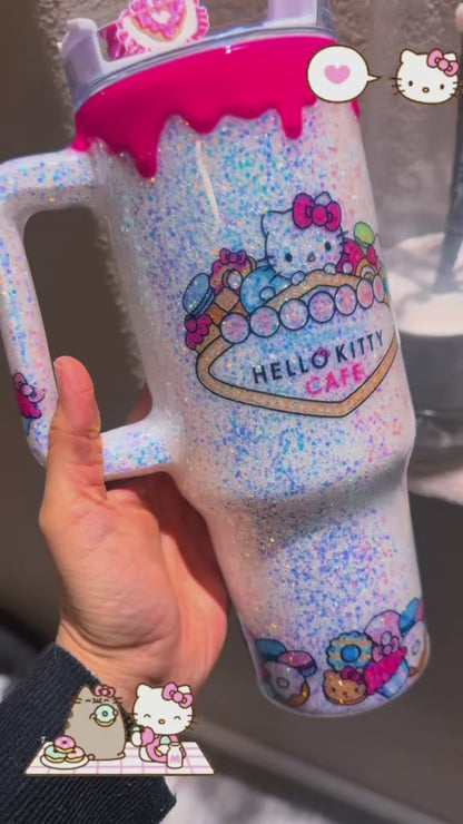 40 oz Hello Kitty Themed Tumbler